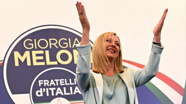 友台梅洛尼領導之極右「義大利兄弟黨」在國會大選勝出 (圖片：AFP)