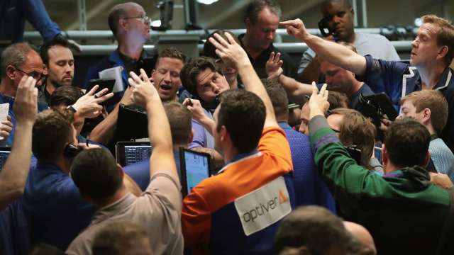 華爾街恐慌指數觸及6月中來新高。（圖：AFP）