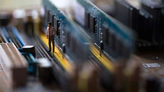 晶片股全面下跌。（圖：AFP）
