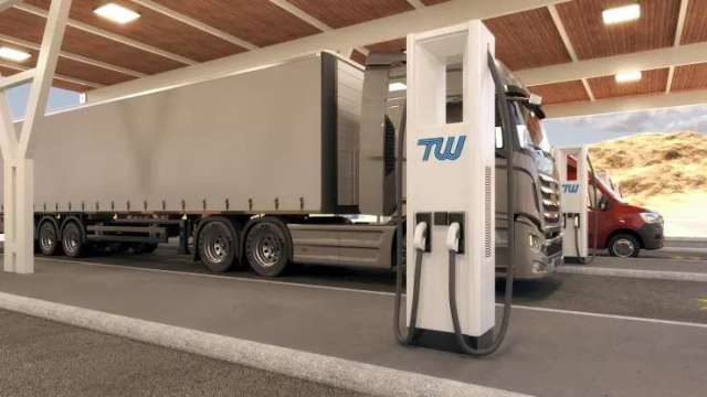 美國新創公司TeraWatt為電動卡車興建跨州充電網絡。（圖：TeraWatt）