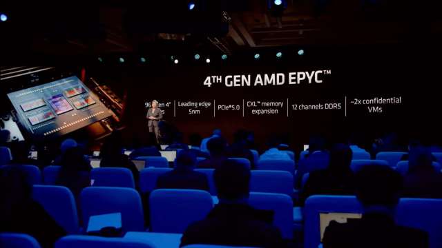 超微第四代EPYC處理器亮相，華碩、技嘉推新品搶市。(取自超微發表會直播)