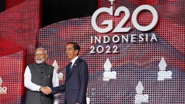 G20高峰會在俄烏同台尷尬中登場 (圖:AFP)