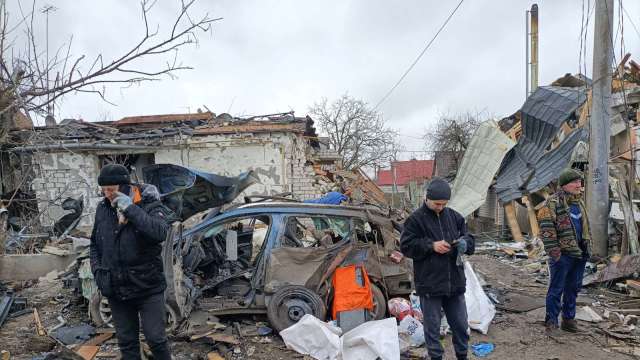 烏克蘭遭俄羅斯入侵後的一景 (圖片:AFP)