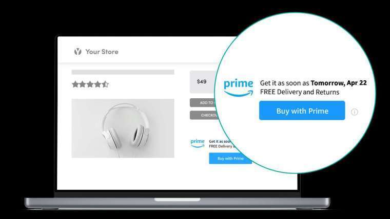商家可將 Buy with Prime 功能導入自己的網路商店 (圖片: AFP)