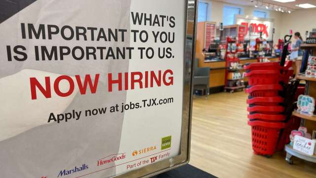 美国上周初领失业金人数降至19万 创去年9月以来新低(图片：AFP)(photo:CnYes)