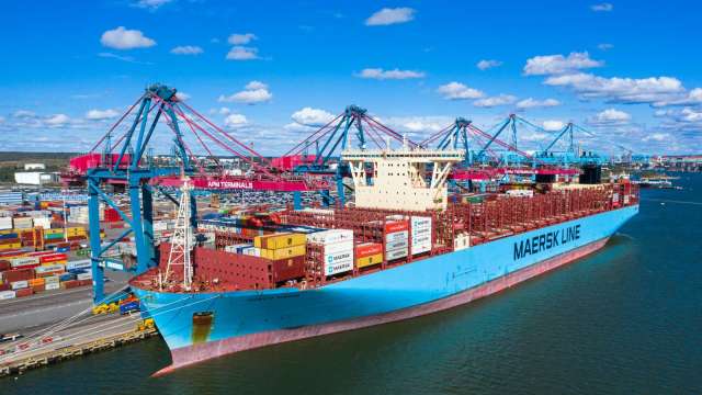 〈財報〉貨櫃運量、運費下滑恐影響獲利 馬士基今年前景黯淡(圖片：AFP)