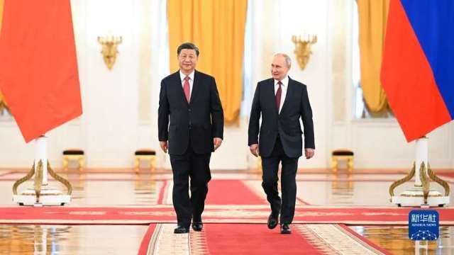 中俄深化合作，北京力促俄烏和談，未確認西伯利亞力量2號管線。（圖：新華社）