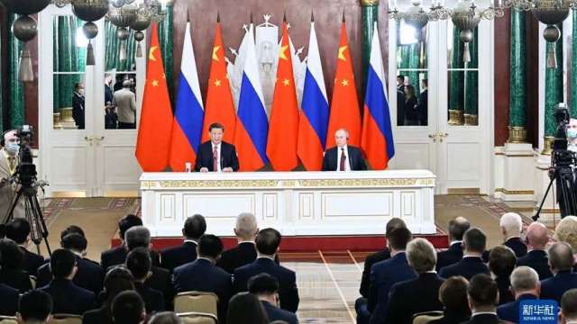 中俄元首談烏克蘭戰爭，中國官媒：北京釋勸和促談重大信號。（圖：新華社）