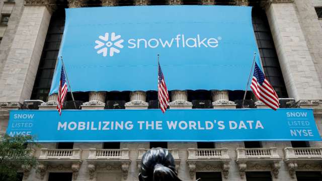 看好AI大利多 投行列三大原因上修Snowflake評級 激勵股價大漲7%（圖：REUTERS/TPG）