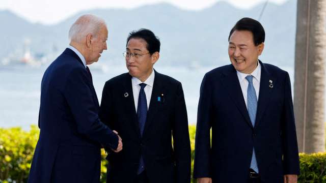 路透：日美韓領袖會登場 將推出新防禦倡議 (圖：REUTERS/TPG)