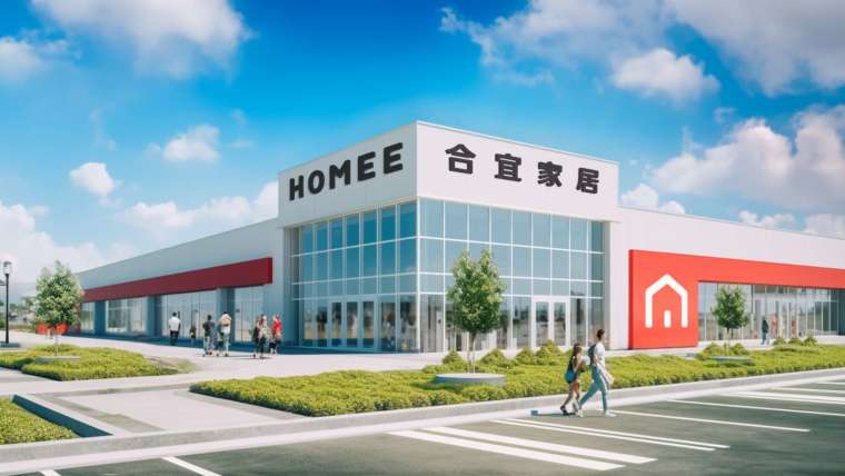 HOMEE AI 提供 /  HOMEE 合宜家居實體店規劃第一家店設置於北部，圖為示意圖。 