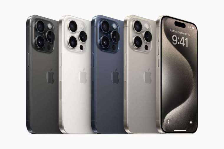 旗艦款 iPhone 15 Pro 和 iPhone 15 Pro Max 改用鈦金屬材質 (圖片：蘋果)