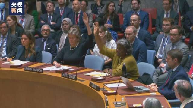 美国一票否决，联合国安理会再次未通过以巴问题决议草案。（图：央视新闻）(photo:CnYes)