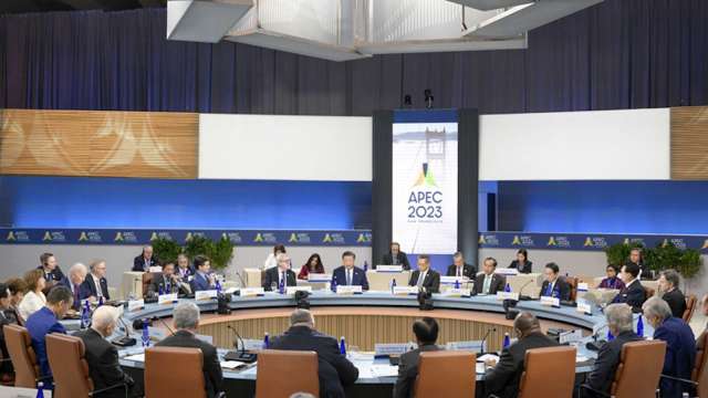 美國舊金山 APEC 峰會周五（17 日）落幕，發表《2023 年亞太經合組織領導人舊金山宣言》。（圖：新華社）