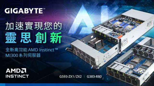 技嘉推出支援AMD Instinct MI300系列伺服器。(圖:技嘉提供)