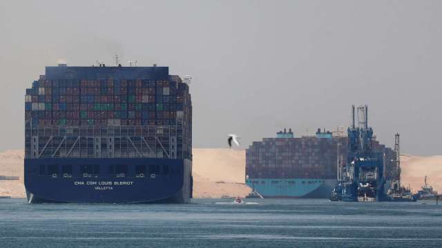 马士基旗下几乎所有船舶都将途经苏伊士运河。（图：REUTERS/TPG）(photo:CnYes)