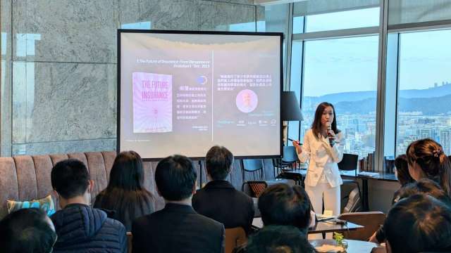 OneDegree Global執行長Michelle分享後疫情與AI 時代的現代化保險關鍵策略。(圖：OneDegree Global提供)