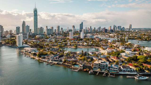 昆士蘭黃金海岸空拍圖。（圖：Shutterstock）