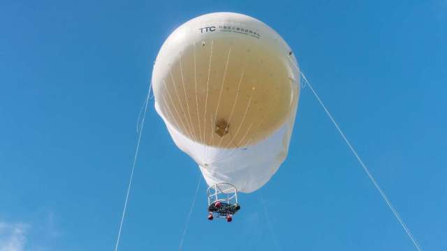 數發部首推國產高空通訊氣球 可滯空14天覆蓋半徑11公里。(圖：數發部提供)