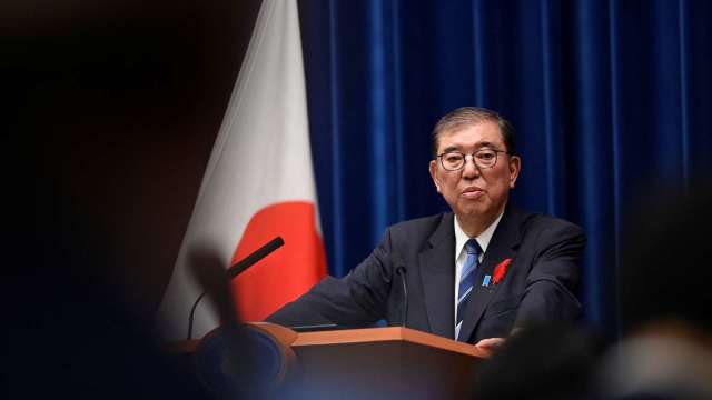 「從不買米」驚世發言被罵翻!日本農相辭職下台 石破茂受重挫。(圖:REUTERS/TPG)