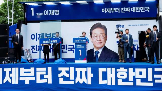 韓國共同民主黨總統候選人李在明打贏總統選戰,結束韓國長達數月的權力真空。(圖:Shutterstock)