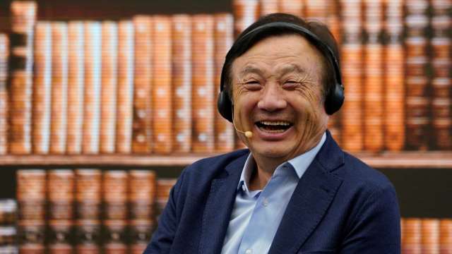 任正非:華為晶片仍落後美國。(圖:REUTERS/TPG)