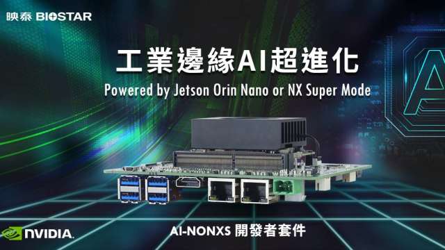映泰推出NVIDIA平台邊緣AI開發套件 最高可提升視覺理解效能2.5倍。(映泰提供)