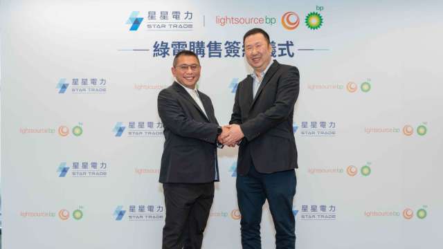 左起星星電力董事長周仕昌、Lightsource bp台灣總經理傅檳。(圖:業者提供)