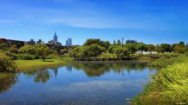 南港區新新公園廣達7600坪,綠意盎然。