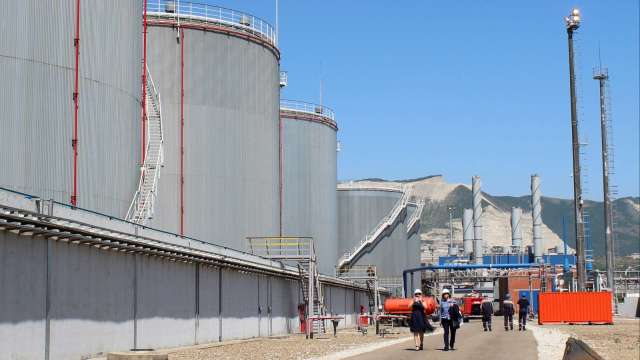 新羅西斯克(Novorossiysk)港口的原油碼頭(圖:REUTERS/TPG)