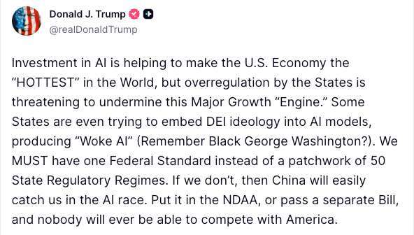 （圖：川普Truth Social）