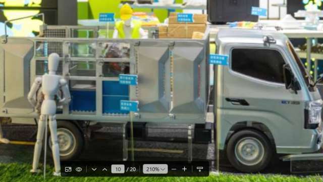 中華車拓零碳商用車應用場景 電動資源回收車明年初運行。(圖：中華車提供)