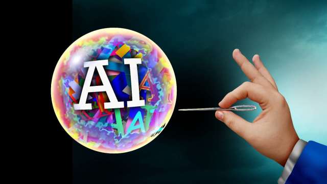 《自然》：AI泡沫恐比網路泡沫慘烈17倍。(圖：Shutterstock)