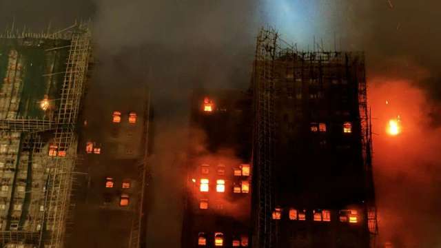 香港大埔火災死亡人數增至75人。（圖：財聯社）