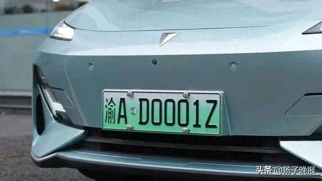 中國首塊L3級自動駕駛專用號牌誕生。（圖：揚子晚報）