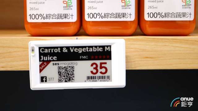 電子貨架標籤ESL示意圖。(鉅亨網資料照)