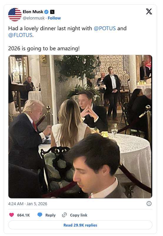 圖截自馬斯克社群平台X