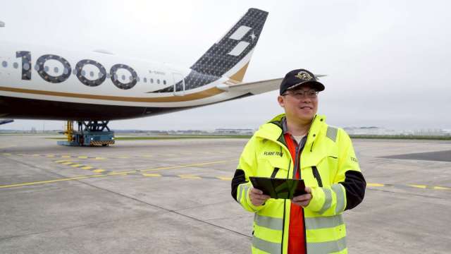 星宇今日將迎來全台首架A350-1000廣體客機。(圖:星宇提供)