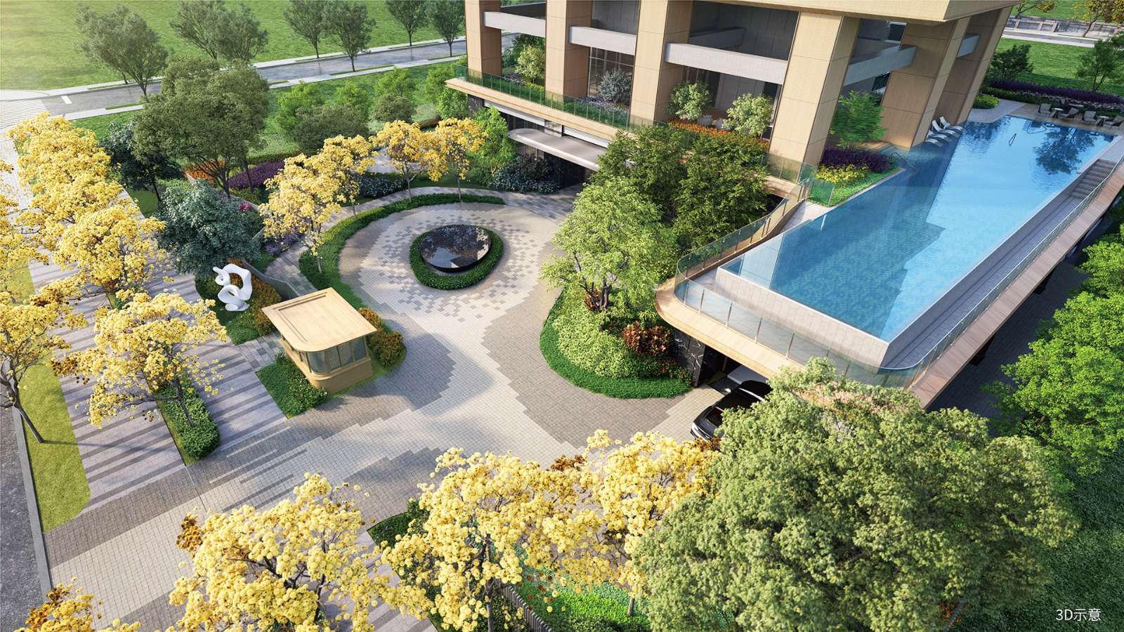 「遠雄丰尚」千坪景觀伸展舞台   圖: 遠雄丰尚提供