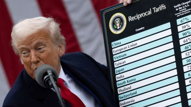 川普「解放日」關稅最快明日可得知最高法院裁決。(圖:Reuters/TPG)