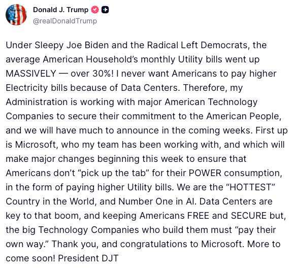 （圖：川普Truth Social）