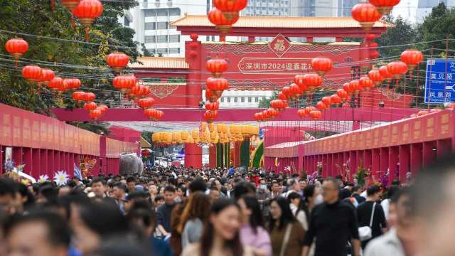 春節中國全國國內出遊人次、總花費創歷史新高。（圖：新華社）