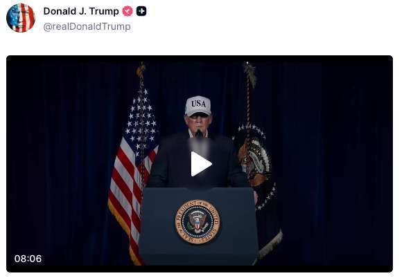 （圖：川普Truth Social）