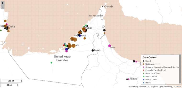 美國資料中心在阿聯部署區域圖(圖：ZeroHedge)