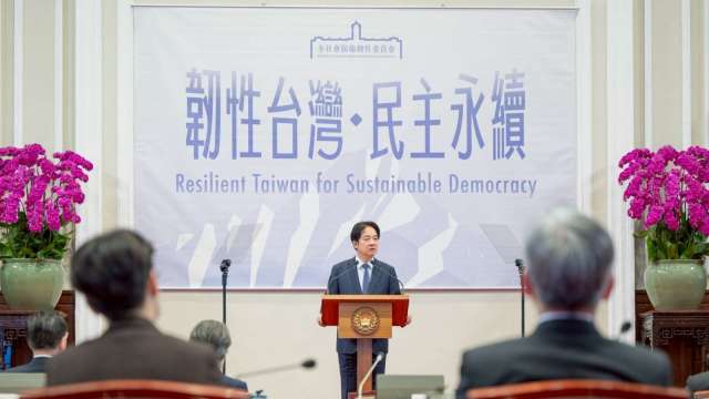 總統賴清德:1.25兆國防預算獲6成跨黨派國人支持，呼籲立院盡速審議通過。(圖:總統府提供)