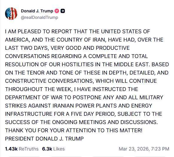 圖：川普 Truth Social