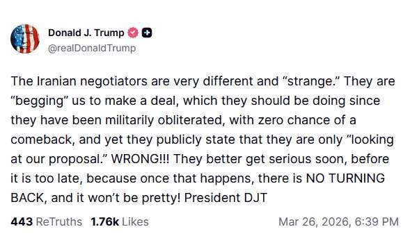 圖：川普Truth Social