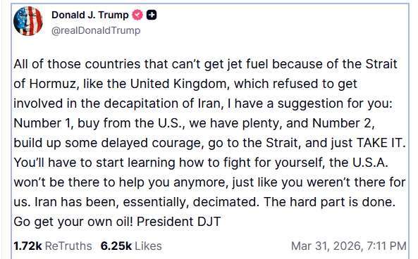 圖：川普Truth Social