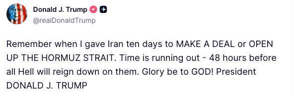 （圖：川普Truth Social）