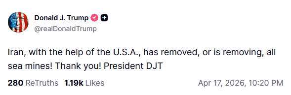 圖：川普 Truth Social